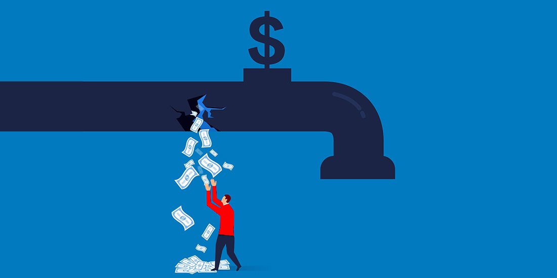 faucet is leaking with cash because company is cutting way to profitability with their revenue strategy